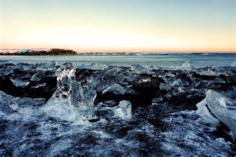 Diamond Beach in Iceland Winter Stock Photo - Image of background, ocean: 144582004