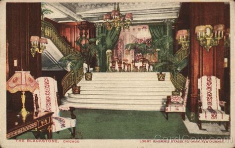 The Blackstone, Lobby SHowing Stairs to Main Restaurant Chicago, IL ...