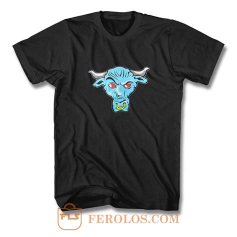 The Rock Blue Brahma Bull Logo T Shirt | FEROLOS.COM