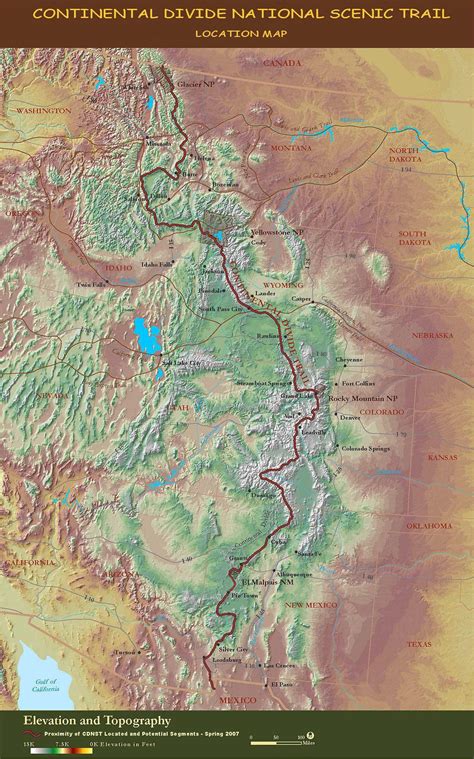 Continental Divide Trail Map | Hiking map, Continental divide, Thru hiking