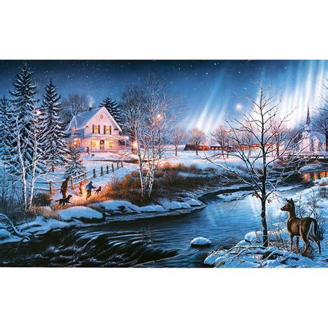 All Is Bright 500 Piece Glow-In-the-Dark Jigsaw Puzzle | Bits and Pieces