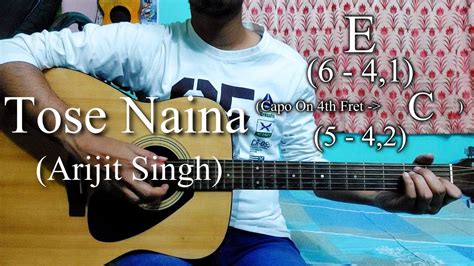 Tose Naina | Arijit Singh | Easy Guitar Chords Lesson+Cover, Strumming ...