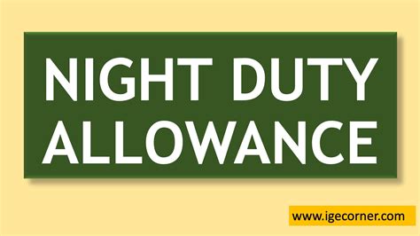 Night Duty Allowance Calculation - Central Government Employees News