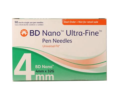 BD Nano Ultra-Fine Pen Needle - 4mm x 32G - 90 ct. | MyEHCS