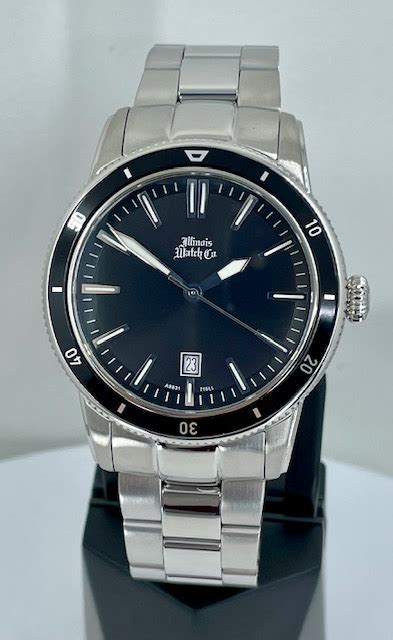 Illinois Watch Company Divers Watch 43MM Black Dial | Illinois Watch Company