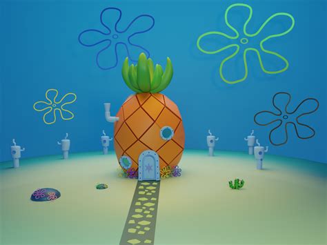 ArtStation - Spongebob Pineapple House