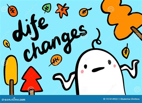 Life Changes Hand Drawn Vector Illustration In Cartoon Sryle. Lost Man ...