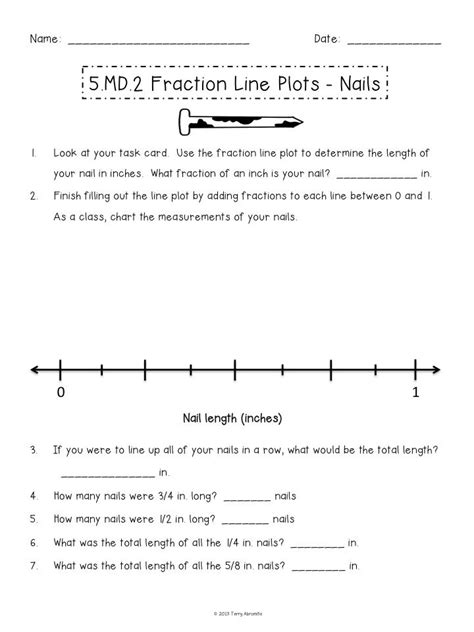 Line Plot With Fractions Worksheets | Teaching fractions, Fractions ...