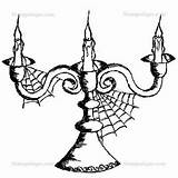 Goth Candelabra  Witch coloring Pages Quirky Art Cute Tattoos sketch template