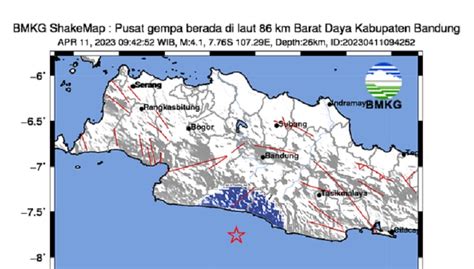 Gempa M 4,1 Guncang Bandung, Dirasakan di Pangalengan hingga Jampang