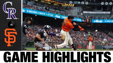 Rockies vs. Giants Game Highlights (8/13/21) | MLB Highlights - Win Big ...