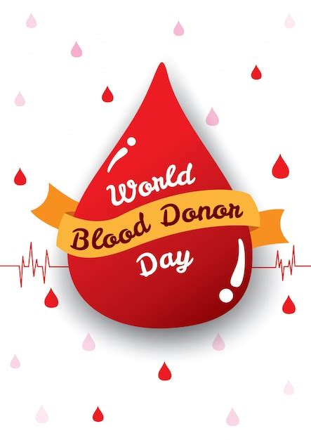 Premium Vector | World blood donor day poster