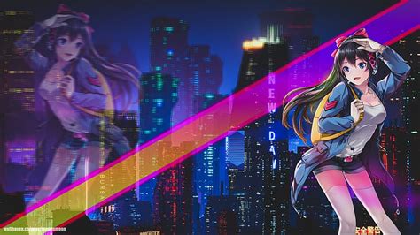 Free download | HD wallpaper: neon, anime, anime girls, colorful, cyberpunk | Wallpaper Flare