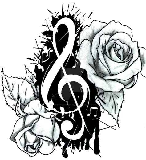 Treble Clef - Tattoo(based on someone else's work) by NerdyMetalheadLG ...