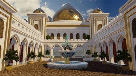 Video - Arabian Castle and Dancing Fountain on Behance