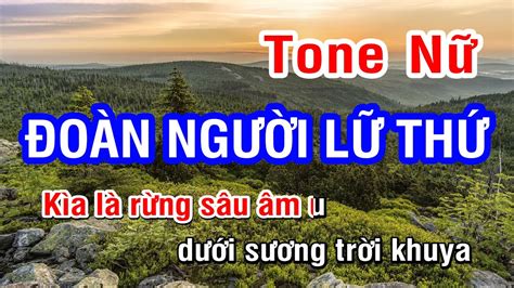 Đoàn Người Lữ Thứ (Karaoke Beat) - Tone Nữ | Nhan KTV - YouTube