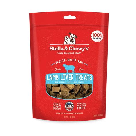 Stella & Chewy's Lamb Liver Freeze-Dried Raw Dog Treats, 3-oz bag | NaturalPetWarehouse.com