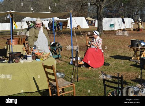 A reenactment of the Battle of Cowpens in Cowpens, South Carolina. The ...