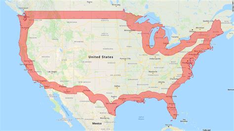 The US border is bigger than you think