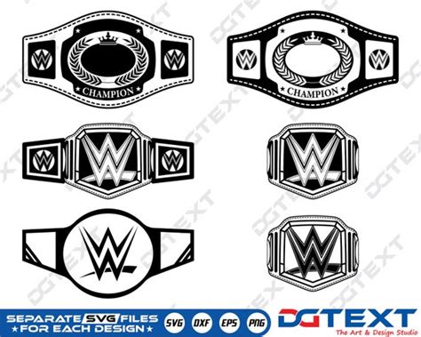 WWE Championship Belt SVG Cricut Silhouette Vectorency ...