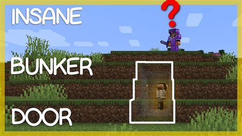 Fully Hidden Minecraft Bunker Door!!! *UNDETECTABLE* - Minecraft Redstone Doors - YouTube