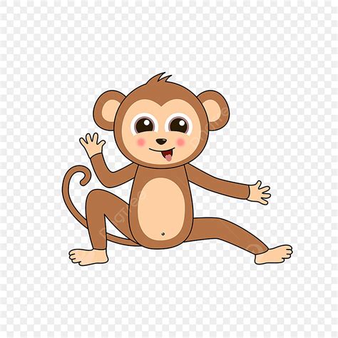 Cute Cartoon Monkey Vector Hd Images, Cute Cartoon Playing Monkey ...