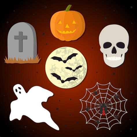 Premium Vector | Halloween symbols set - most iconic halloween symbols