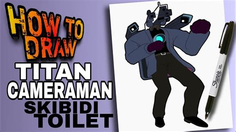 HOW TO DRAW TITAN CAMERAMAN FROM SKIBIDI TOILET | EASY | STEP BY STEP | como dibujar a cameraman ...