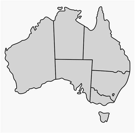 Australia Map States Vector, HD Png Download , Transparent Png Image ...