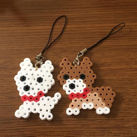 Puppy dog charms perler beads by r.shimoyama (With images) | Perler beads designs, Perler bead ...