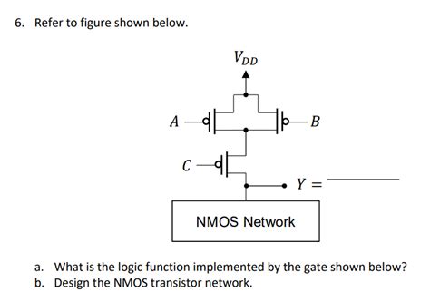 Solved 6. Refer to figure shown below. NMOS Network a. What | Chegg.com