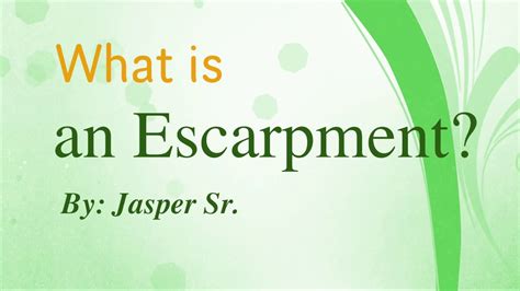 Best Term to Describe an Escarpment