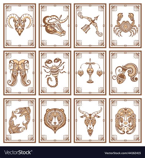 Astrological symbols Royalty Free Vector Image