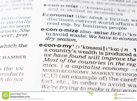 Economy Definition Royalty Free Stock Photos - Image: 15429078