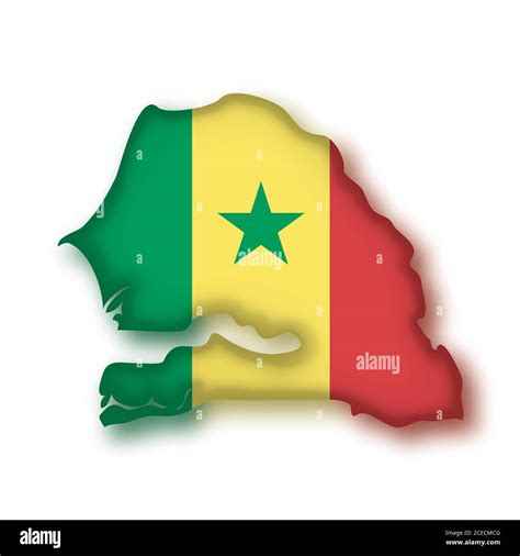 carte drapeau sénégal Image Vectorielle Stock - Alamy