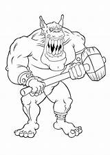 Giant Ogre With A Hammer coloring Page  Download Print Or Color sketch template