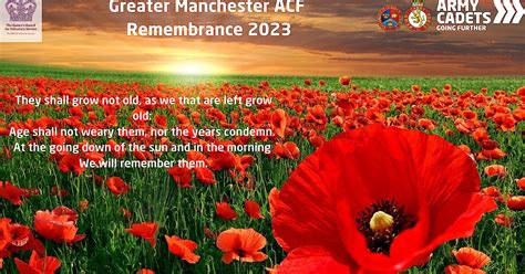 Armistice Day 2023: Greater Manchester ACF… | Army Cadets UK