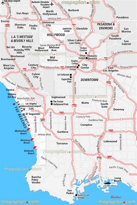 Los Angeles Map Of Neighborhoods - Map