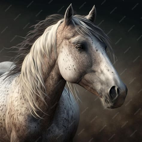 Premium Photo | A realistic brown horse clipart picture Ai generated art