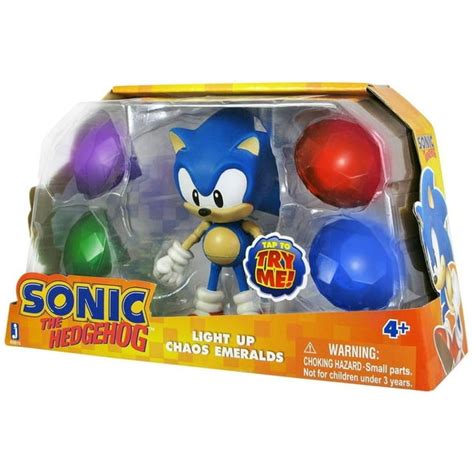 Sonic The Hedgehog 5" Figure With Light Up Chaos Emeralds - Walmart.com - Walmart.com