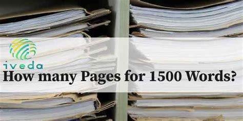 how many pages for 1500 words | iVedaHelp Blog | Dentagama