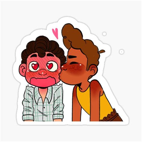 "Alberto kissing Luca" Sticker by JuDraw | Redbubble