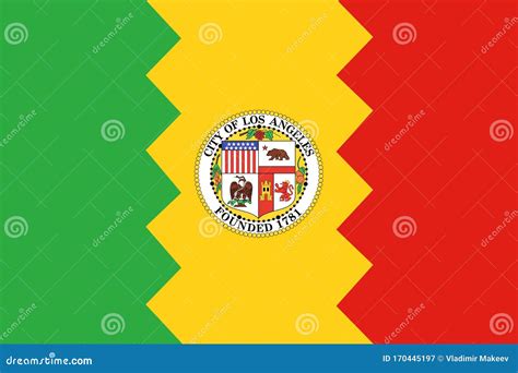 Flag of Los Angeles.California.USA Stock Illustration - Illustration of eagle, grapes: 170445197