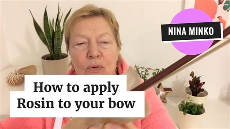 How to apply rosin to your violin bow? - YouTube