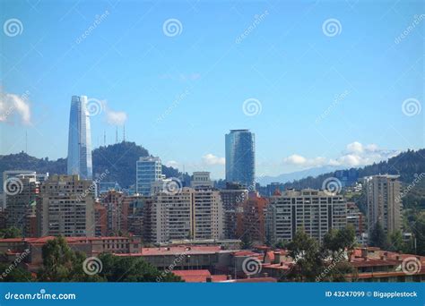 Santiago Skyline editorial stock image. Image of tradicional - 43247099