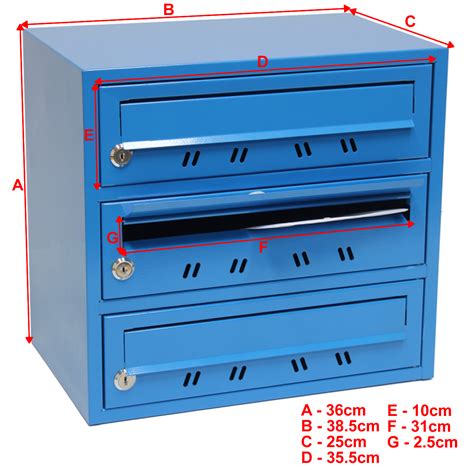 LOCKABLE 3 SLOT PIGEON HOLE LETTERBOX MAIL MULTI POST BOX POSTBOX LOCKER LOCKING | eBay