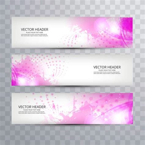 Abstract pink banners set design 236246 Vector Art at Vecteezy