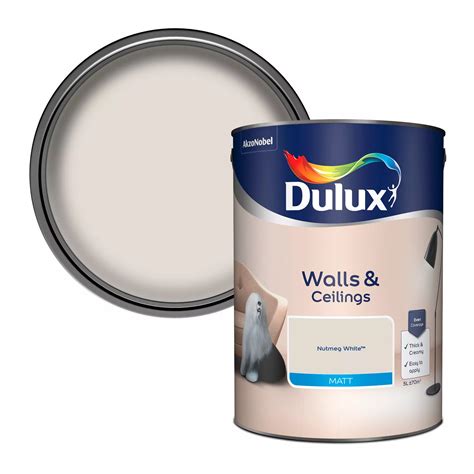 Dulux Nutmeg white Matt Emulsion paint, 5L | Departments | TradePoint