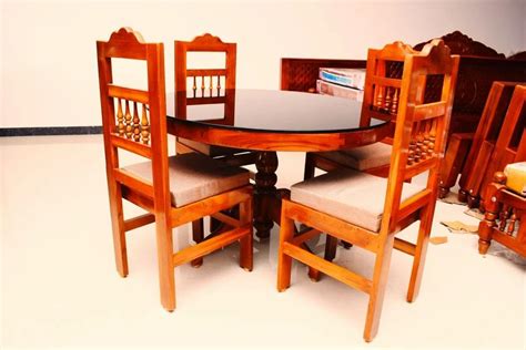 Glass Top Teak Wood Dining Table Set at Rs 45000/1 piece in S Kannanur | ID: 2850370563730