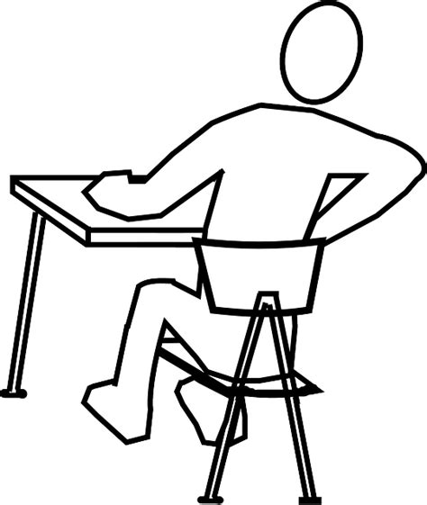 Free vector graphic: Desk, Chair, Man, Back Pain - Free Image on Pixabay - 312595